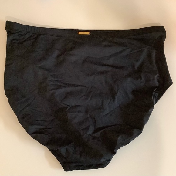 Lauren Ralph Lauren Size 18W Black Plus Size High-Waist Bikini Swim Bottom. New - Picture 5 of 6